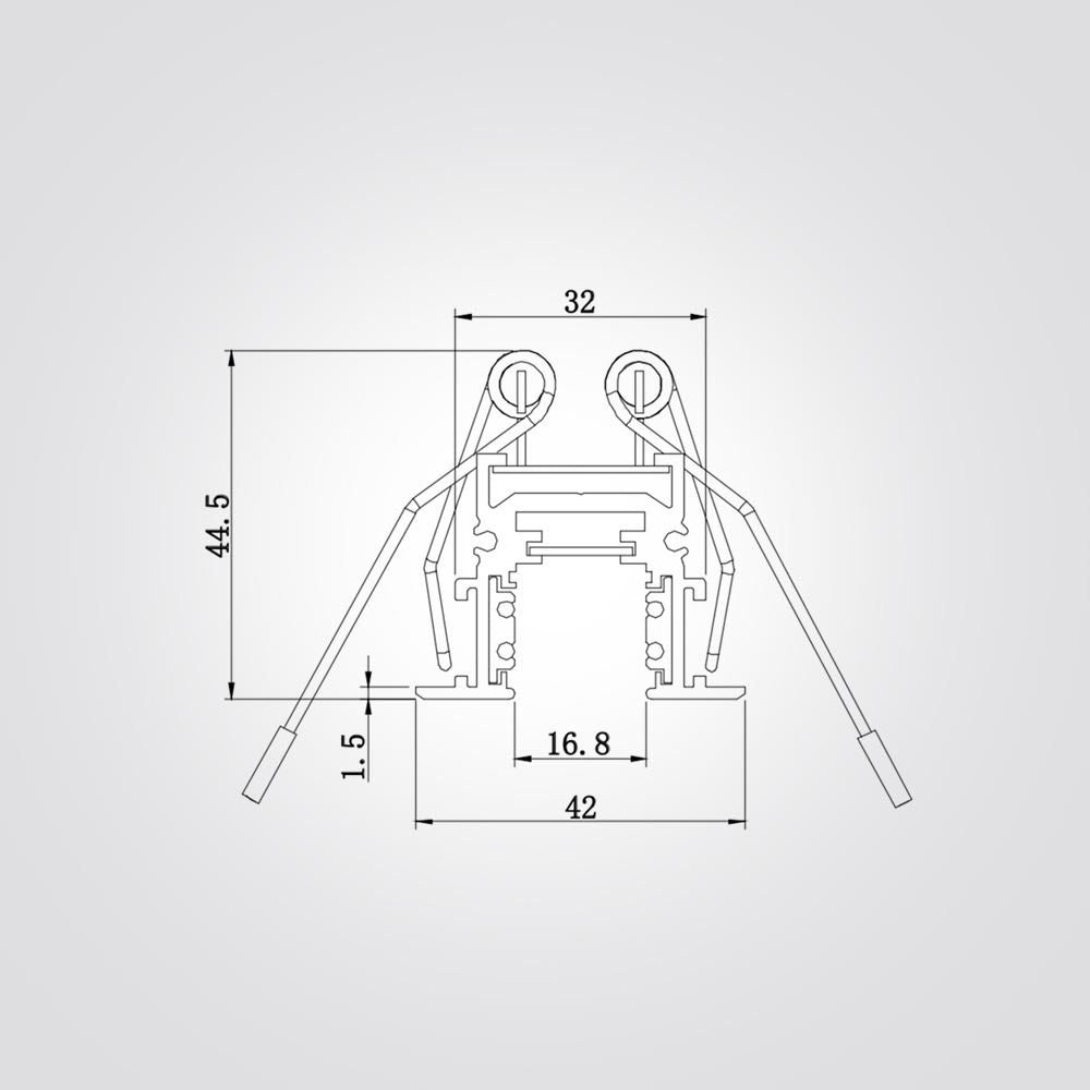 פס צבירה שקוע מגנט 48V כנפיים נמוך דגם F