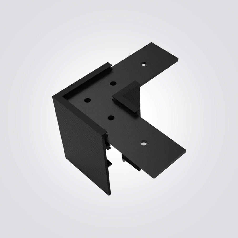 מחבר זווית L לפס צבירה מגנטי | שחור