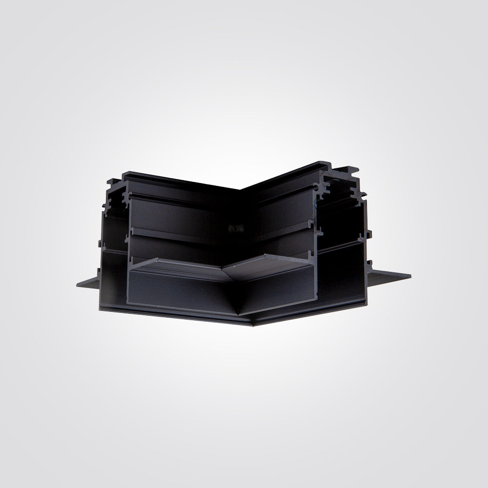 מחבר זווית L לפס צבירה מגנטי | שחור