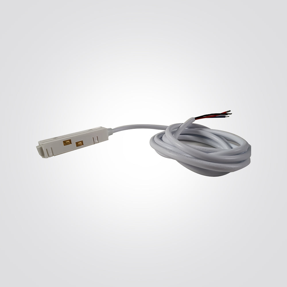 מחבר הזנה לפס צבירה מגנט 48V סומו S עם כבל 3 מטר שחור|לבן