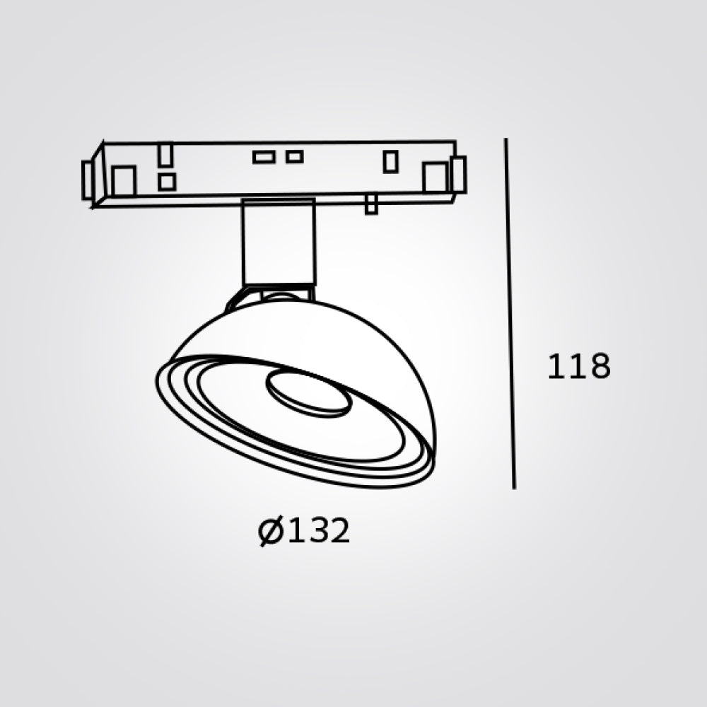 ספוט אלא לפס צבירה מגנט 15W שחור|לבן 48V