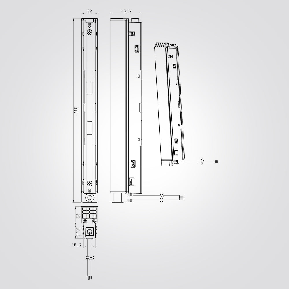 שנאי לפס צבירה מגנט חיצוני 48V שחור| לבן| 100W| 200W