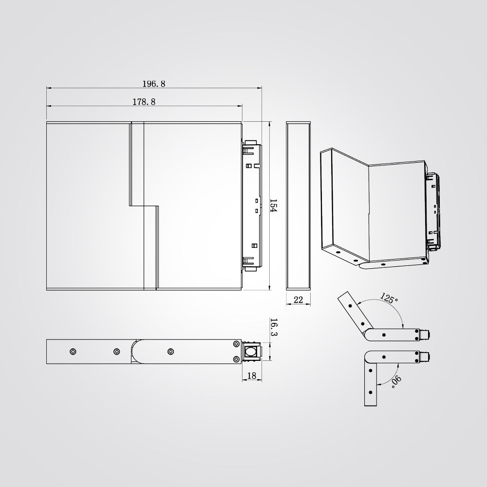 ספוט מור לפס צבירה מגנט 20W| 30W שחור 48V