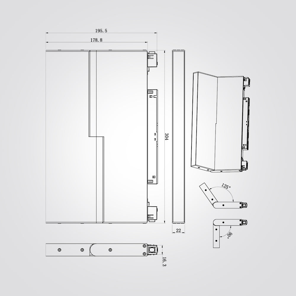 ספוט מור לפס צבירה מגנט 20W| 30W שחור 48V