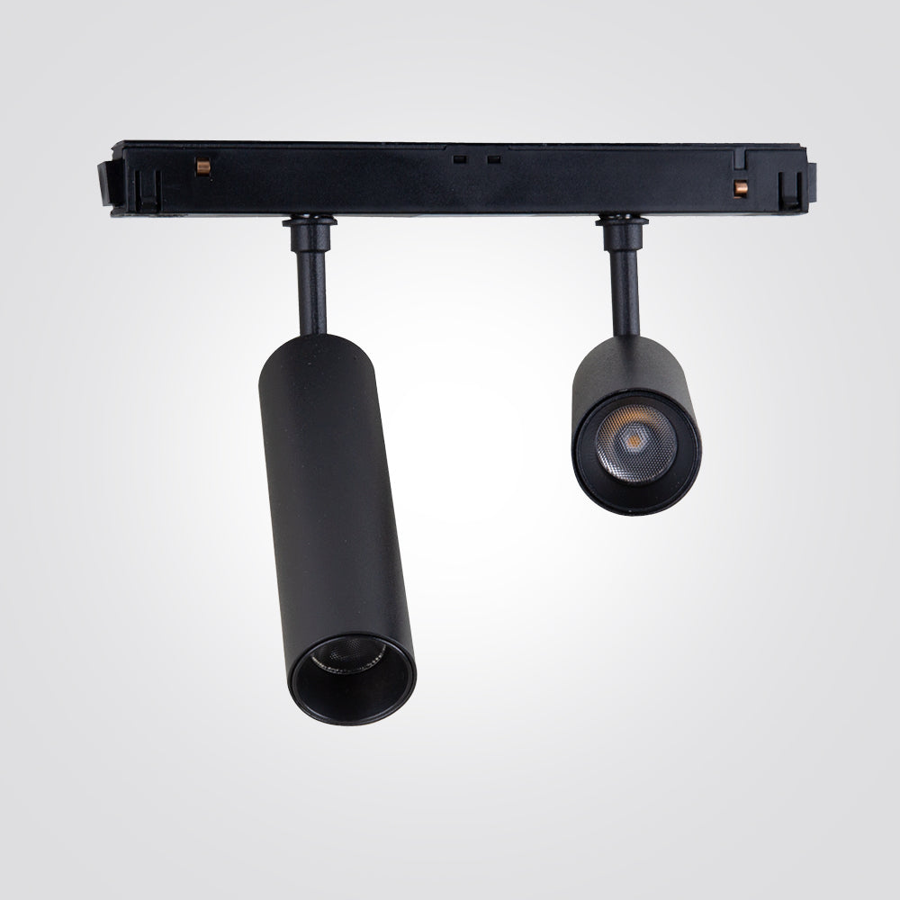 ספוט הר זוגי לפס צבירה מגנט 5W שחור 48 48V