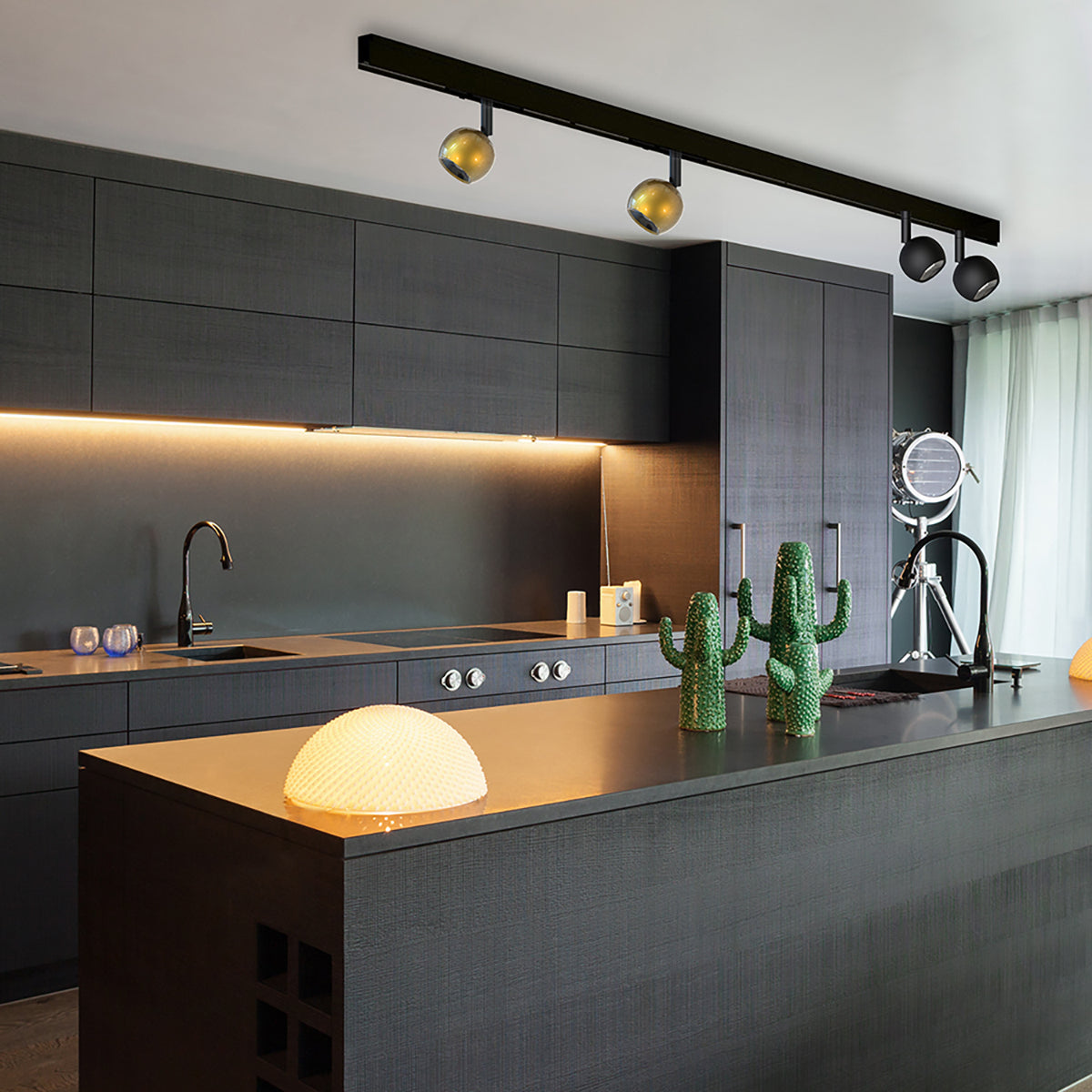 ספוט גל לפס צבירה שחור|לבן| זהב| עץ