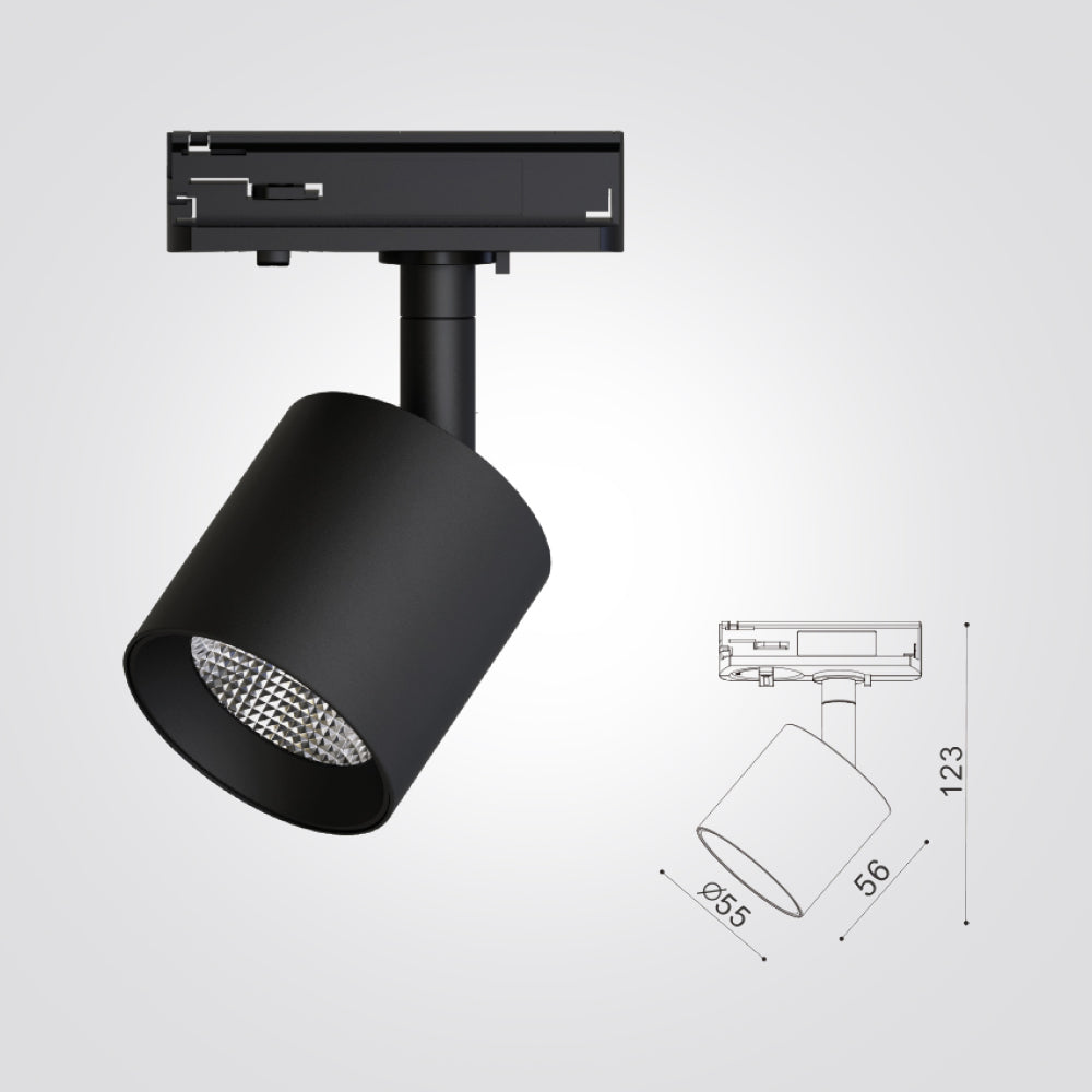 ספוט גד לפס צבירה לד 8W שחור|לבן| זהב 3000K