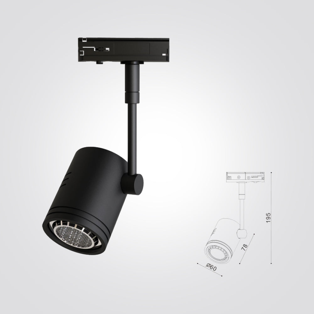 ספוט סבר לפס צבירה שחור| לבן GU10