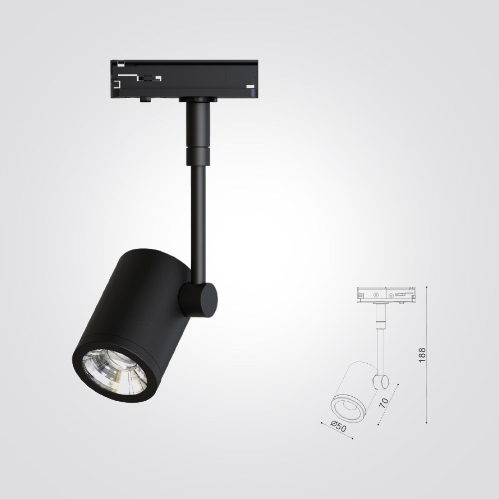 ספוט רמב לפס צבירה 8W שחור| לבן 3000K