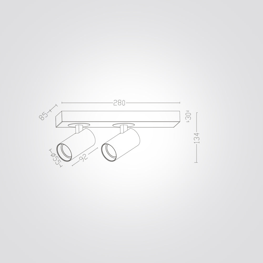 ספוט שלום זוגי לד לבן