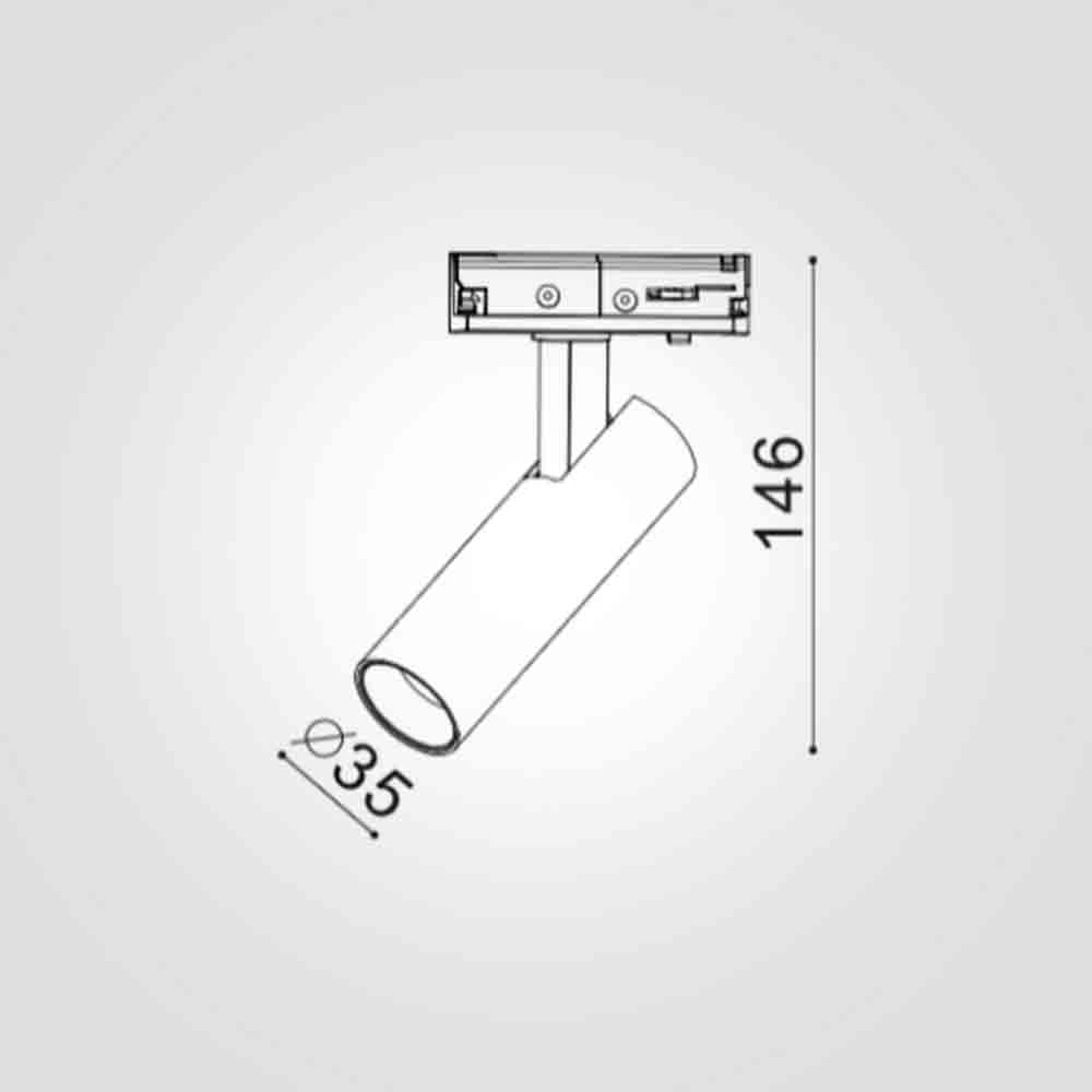 ספוט פרוקסי לפס צבירה 8W| שחור| 4000K
