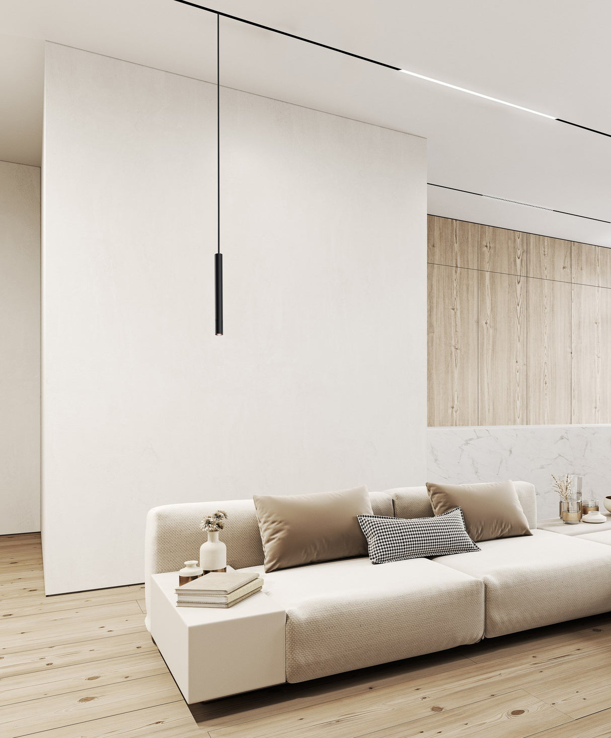 צילינדר תליה לפס צבירה מגנטי 9W שחור 48V