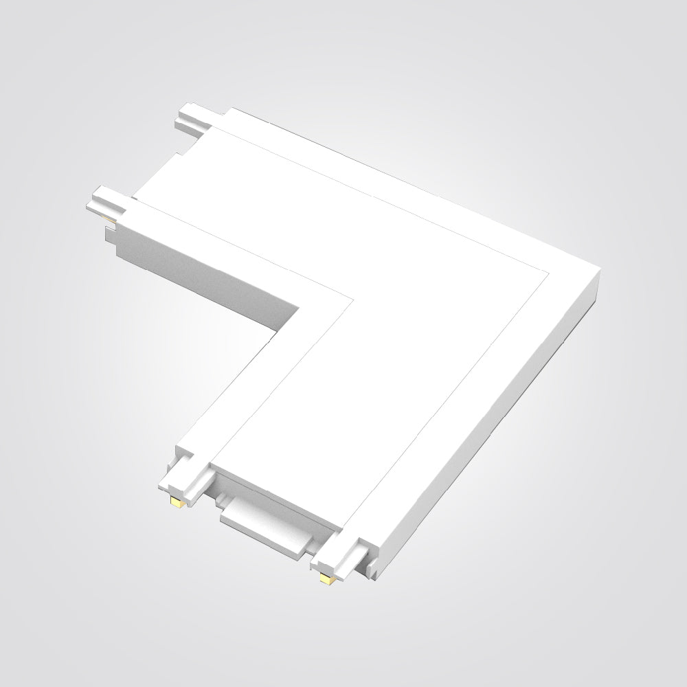 מחבר L למסלול תאורה מגנטי 48V| שחור| לבן