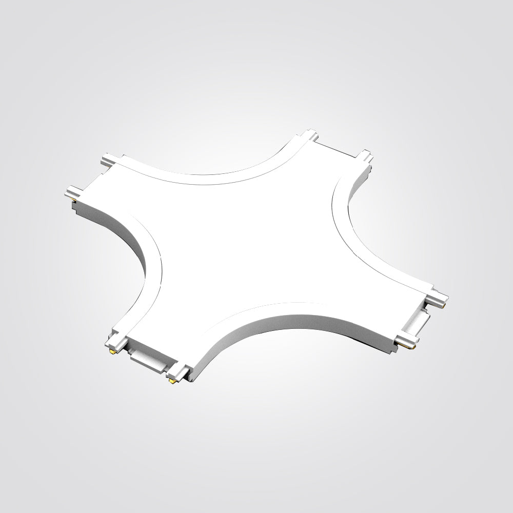 מחבר X למסלול תאורה מגנטי 48V| שחור| לבן