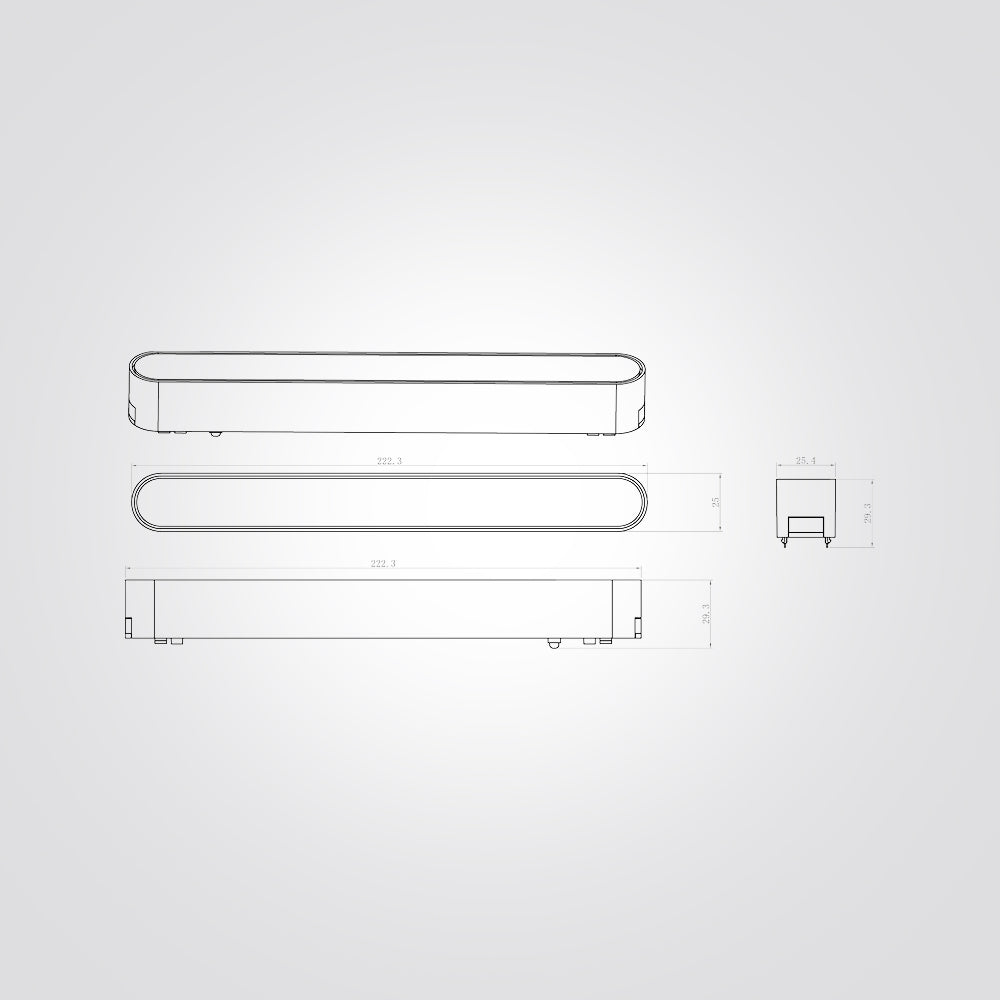 גוף תאורה למערכת תאורה מגנטית 12W| שחור| לבן| 48V