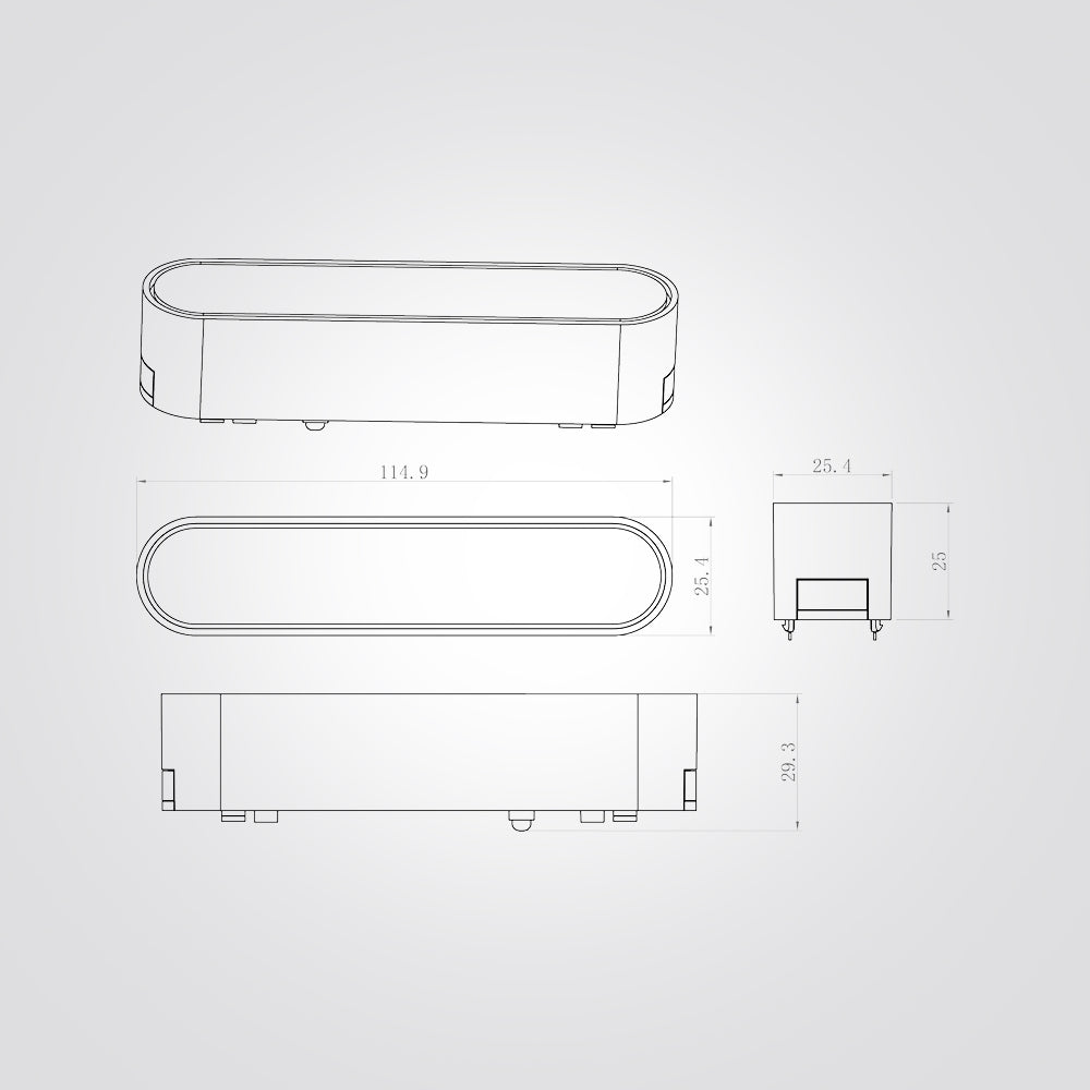 גוף תאורה למערכת תאורה מגנטית 6W| שחור| לבן| 48V