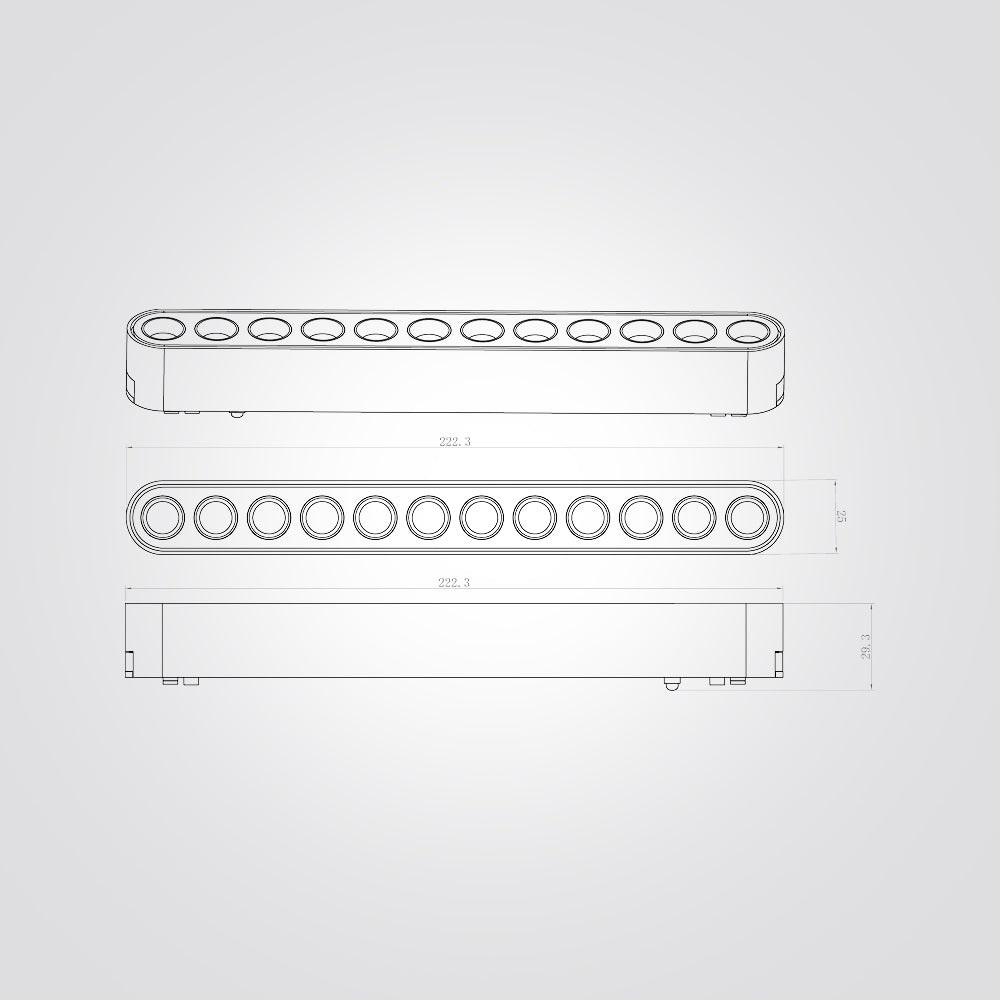 גוף תאורה עדשות למערכת תאורה מגנטית 12W| שחור| לבן| 48V
