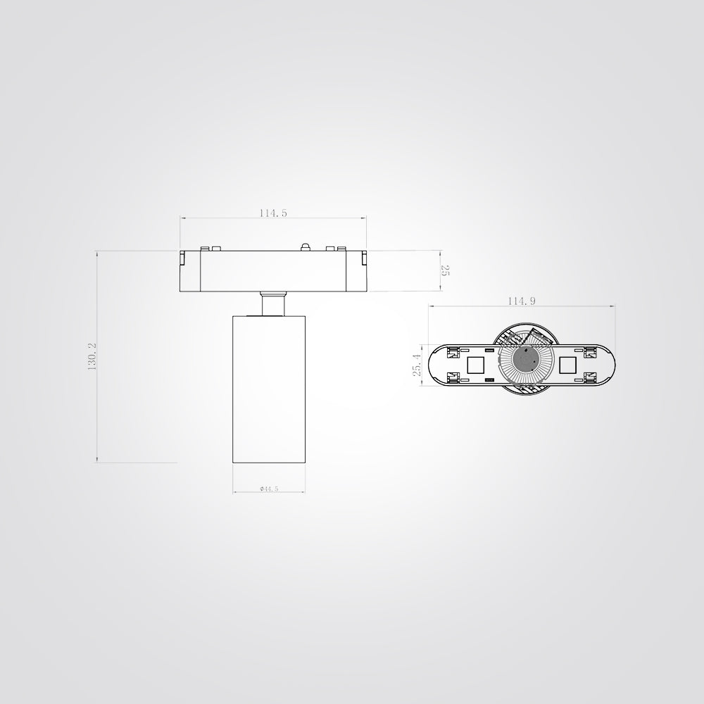 ספוט תאורה למערכת תאורה מגנטית 48V| 12W| שחור| לבן