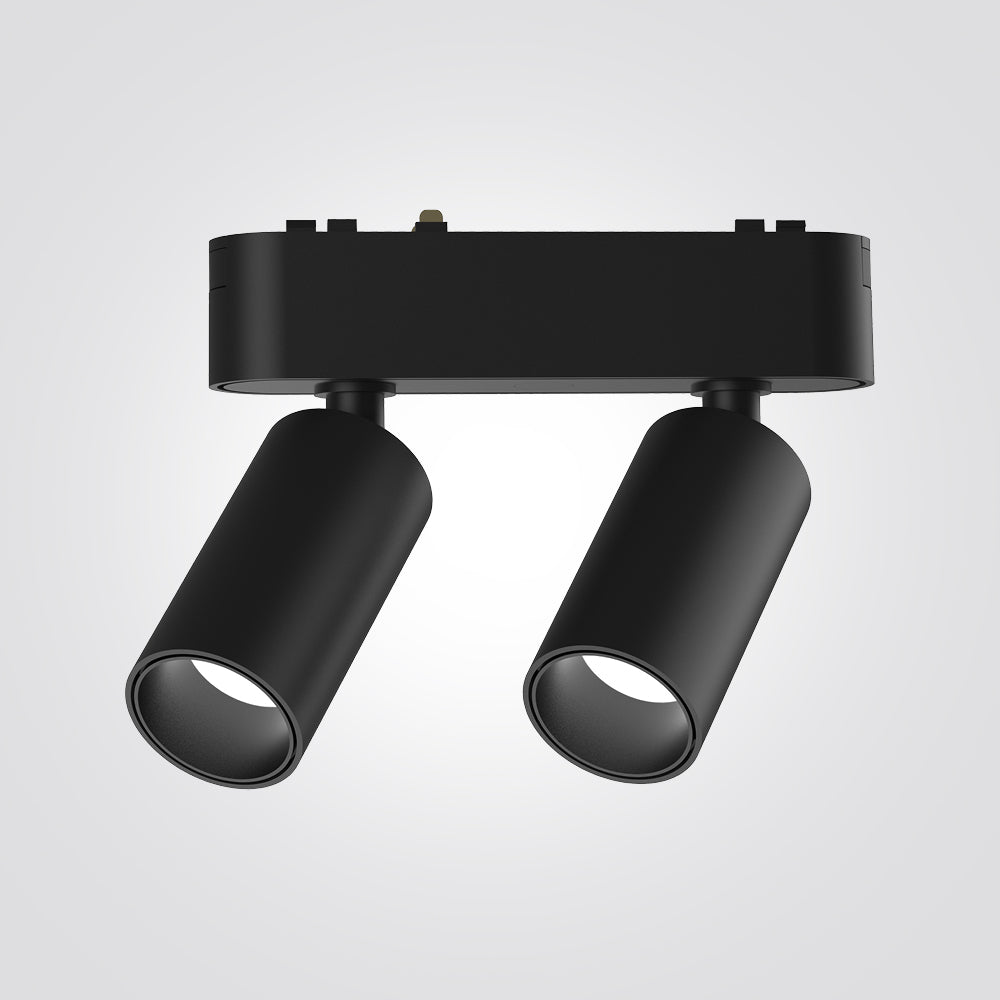 ספוט תאורה זוגי למערכת תאורה מגנטית 48V| 2X5W| שחור| לבן