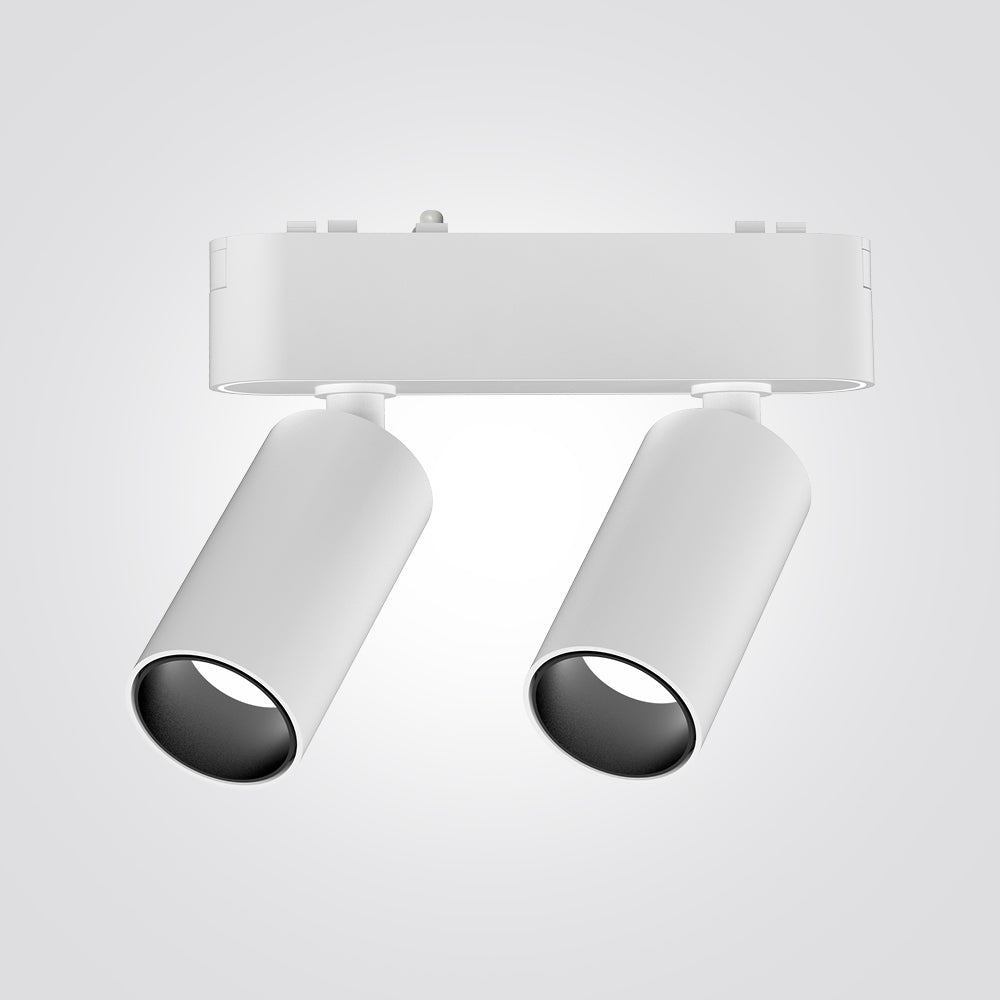 ספוט תאורה זוגי למערכת תאורה מגנטית 48V| 2X5W| שחור| לבן