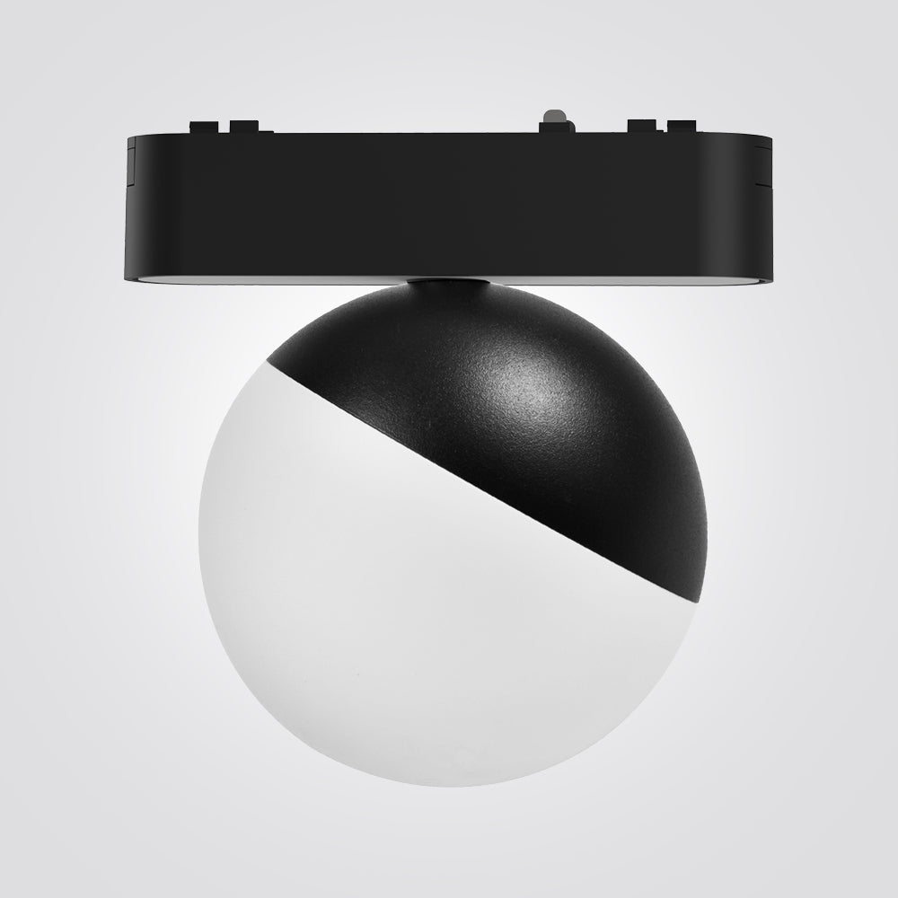 ספוט תאורה כדורי למערכת תאורה מגנטית 48V| 10W| שחור| לבן