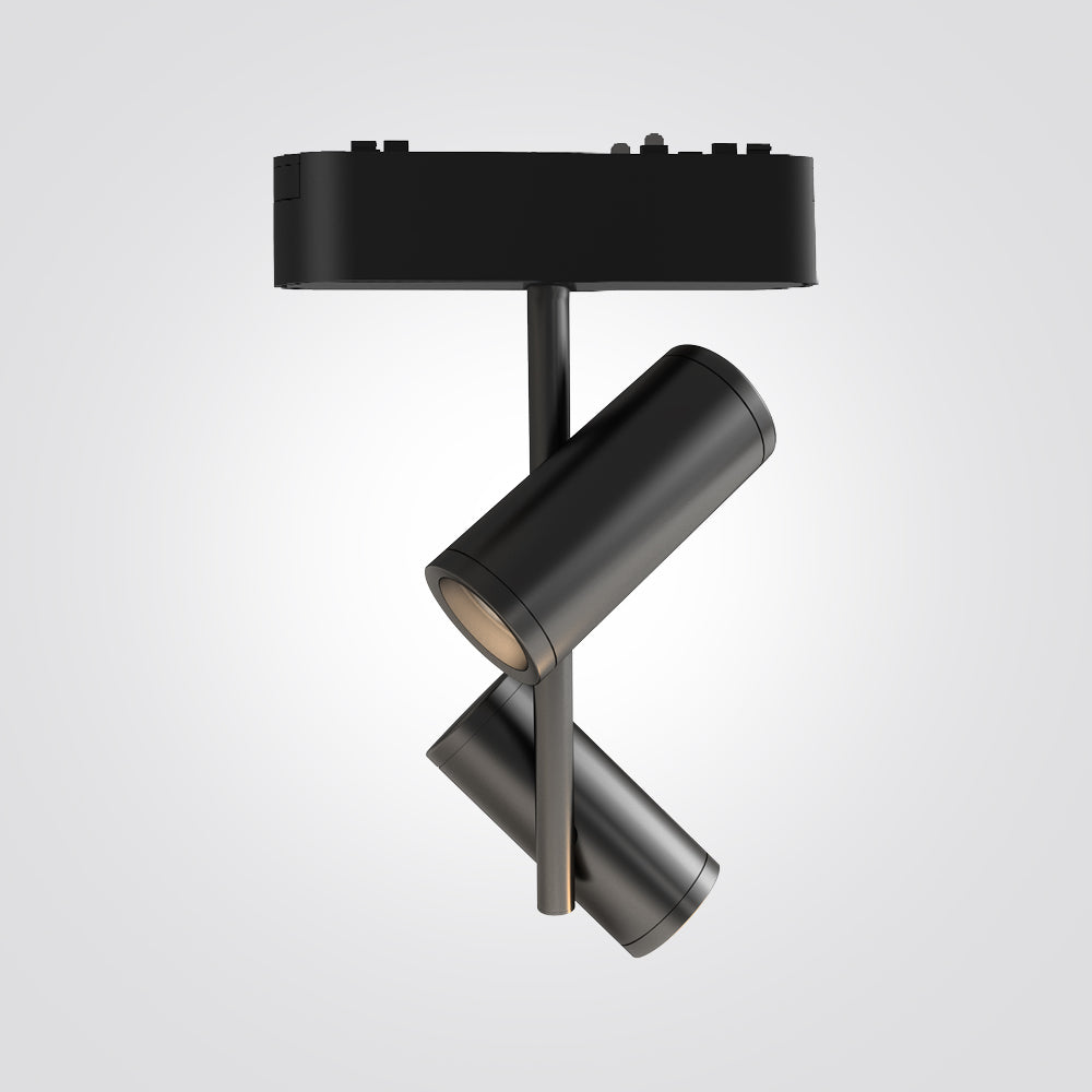 ספוט תאורה זוגי למערכת תאורה מגנטית 48V| 2X8W| שחור|לבן