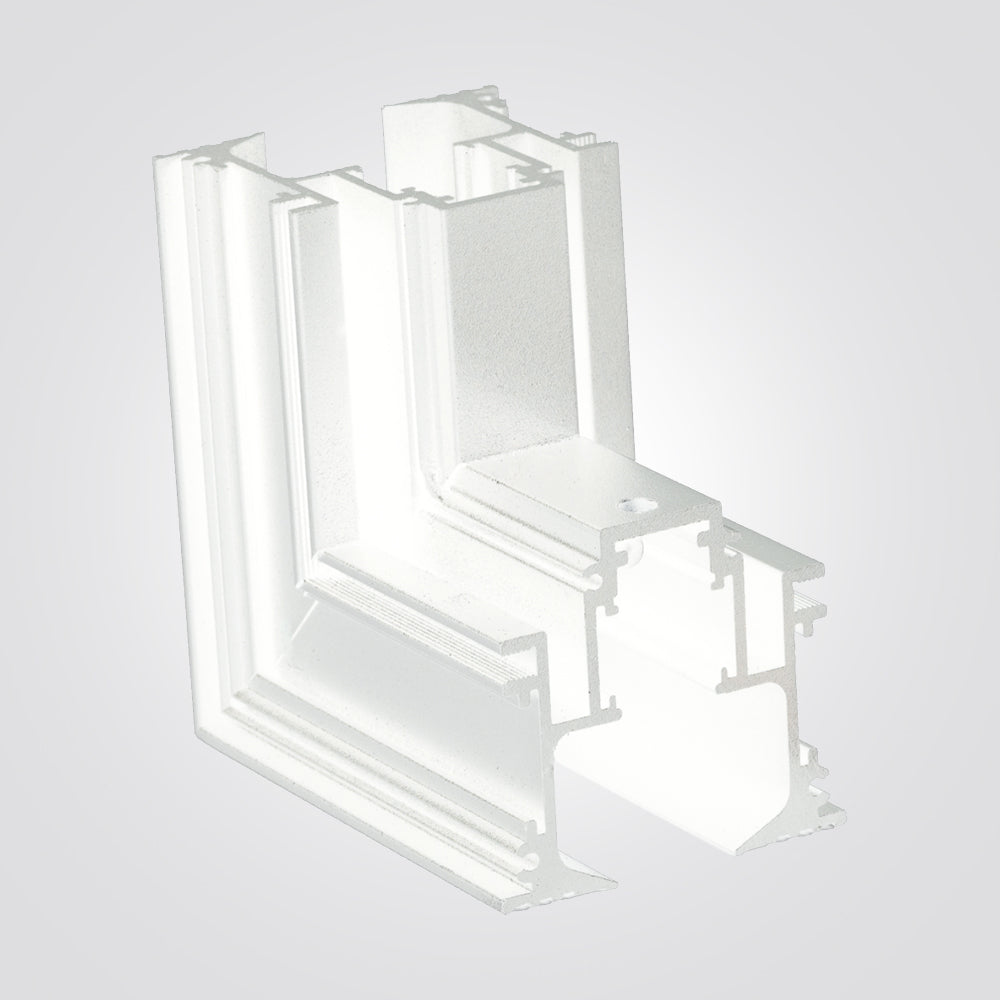 מחבר אנכי חיצוני L לפס צבירה מגנטי מתאים למערכת מגנטית לדימור דגם| A| B