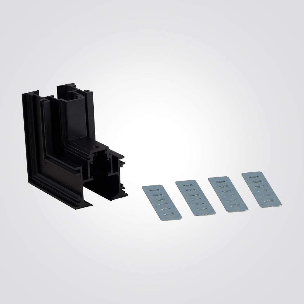 מחבר אנכי חיצוני L לפס צבירה מגנטי מתאים למערכת מגנטית לדימור דגם| A| B