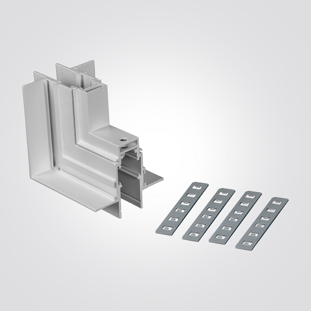 מחבר אנכי חיצוני L לפס צבירה מגנטי מתאים למערכת מגנטית לדימור דגם| A| B