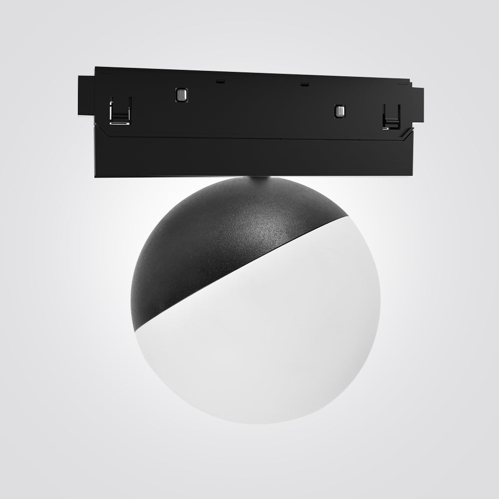 ספוט כדור חלבי 10W לפס צבירה מגנט 48V| שחור| לבן| ניתן לדימור| CCT