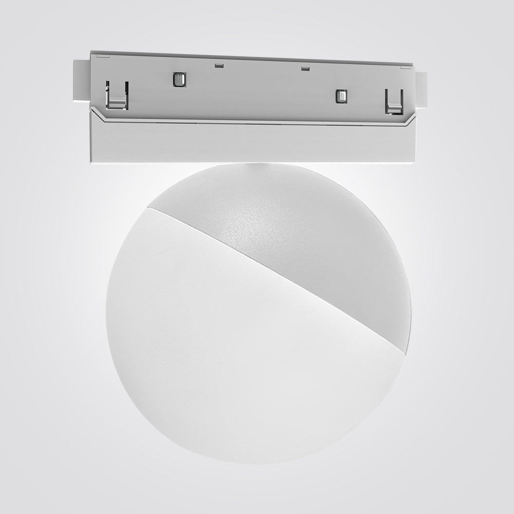 ספוט כדור חלבי 10W לפס צבירה מגנט 48V| שחור| לבן| ניתן לדימור| CCT