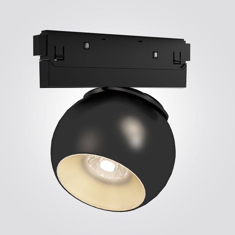 ספוט כדור עדשה 12W לפס צבירה מגנט 48V| שחור| לבן| ניתן לדימור| CCT