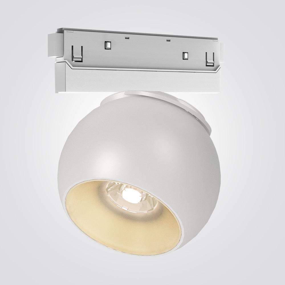 ספוט כדור עדשה 12W לפס צבירה מגנט 48V| שחור| לבן| ניתן לדימור| CCT