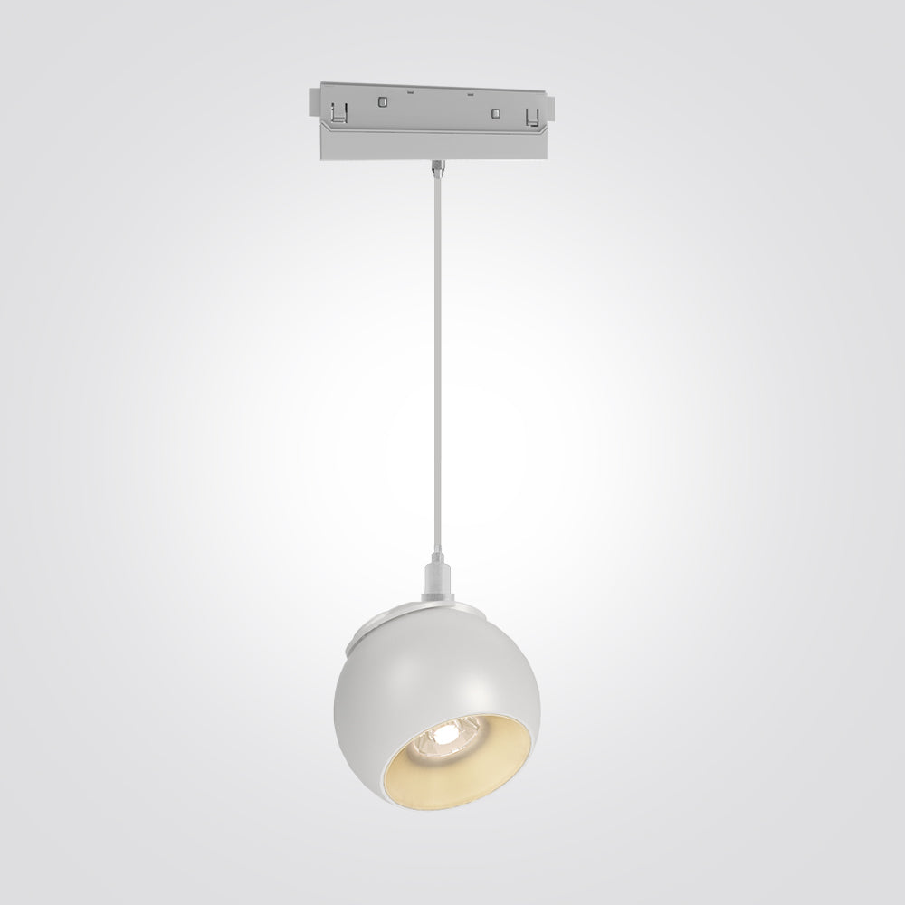 ספוט תלייה כדור עדשה 12W לפס צבירה מגנט 48V| שחור| לבן| CCT ניתן לעמעום