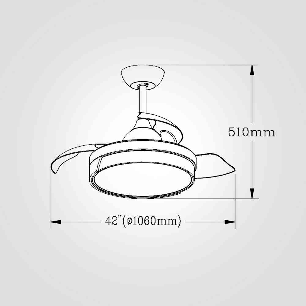 מאוורר תקרה אפולו 42" CCT +שלט