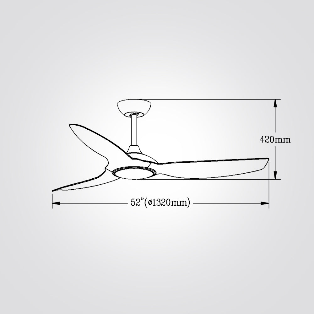 מאוורר תקרה הרקולס 52" CCT+ שלט