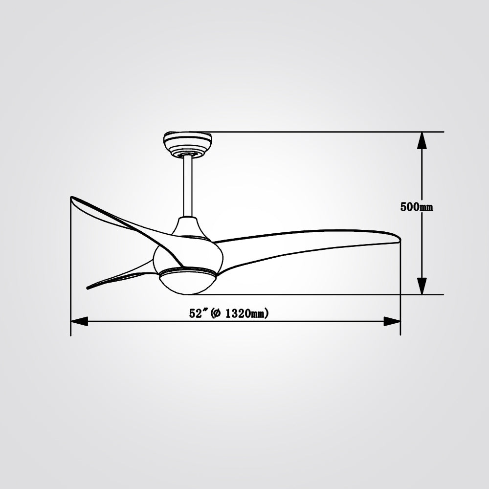 מאוורר תקרה לביא לבן 52" CCT+ שלט