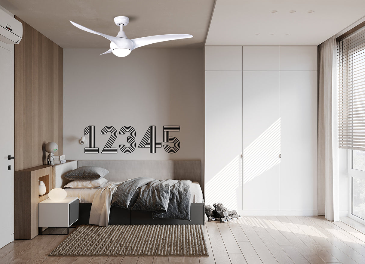 מאוורר תקרה לביא לבן 52" CCT+ שלט