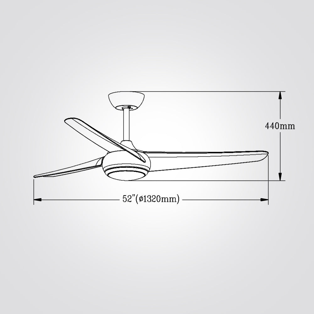 מאוורר תקרה איתן 52" CCT+ שלט