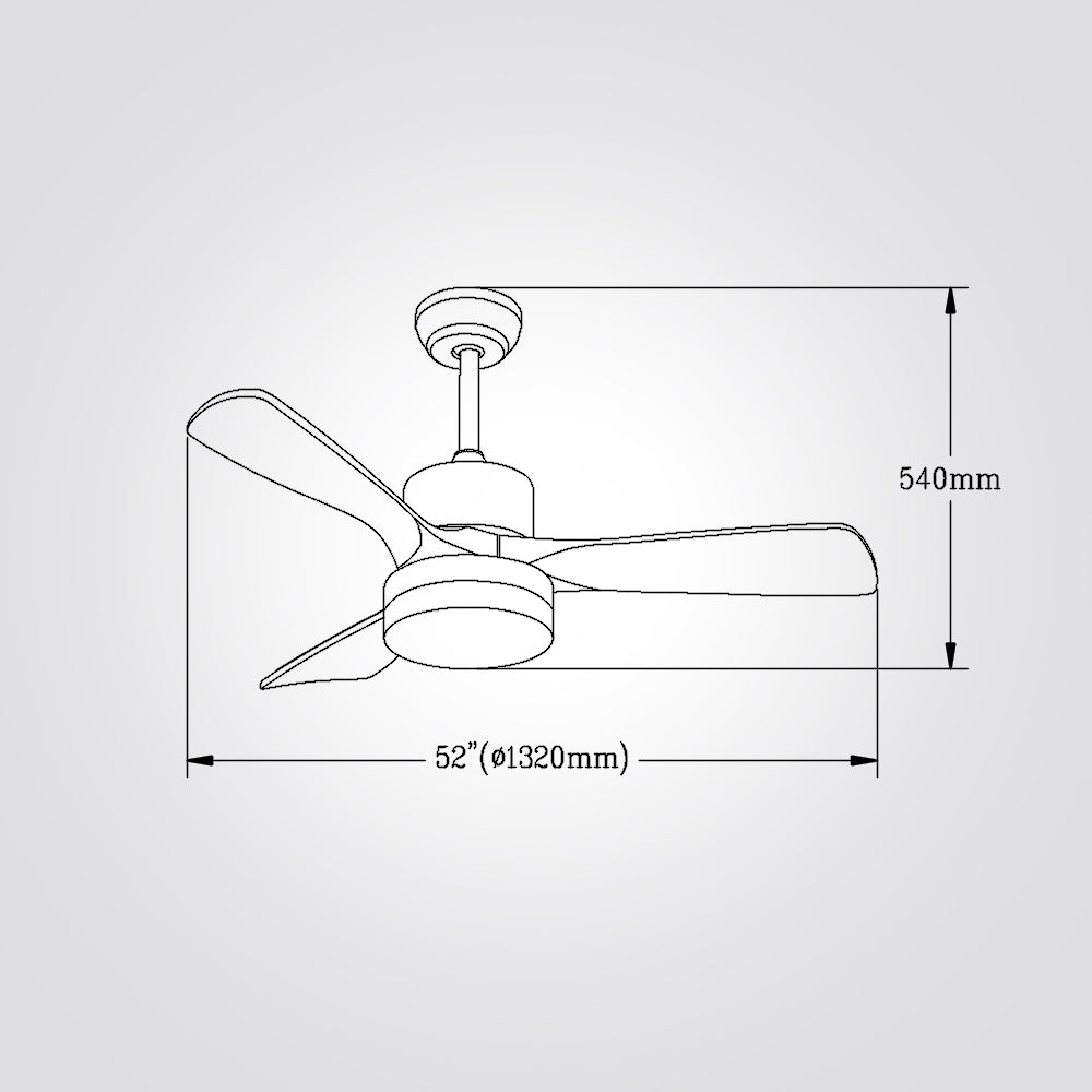 מאוורר תקרה צופית 52" CCT+ שלט