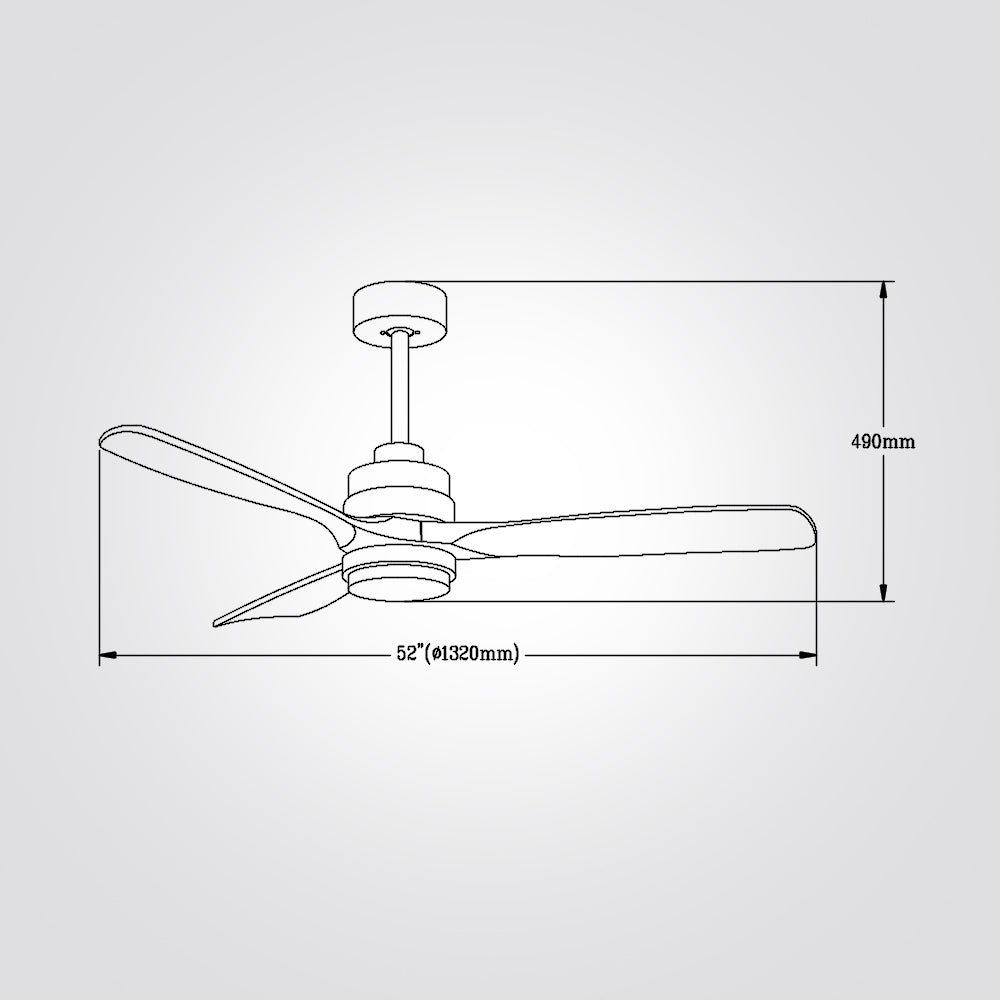 מאוורר תקרה אפאצ'י 52" CCT+ שלט
