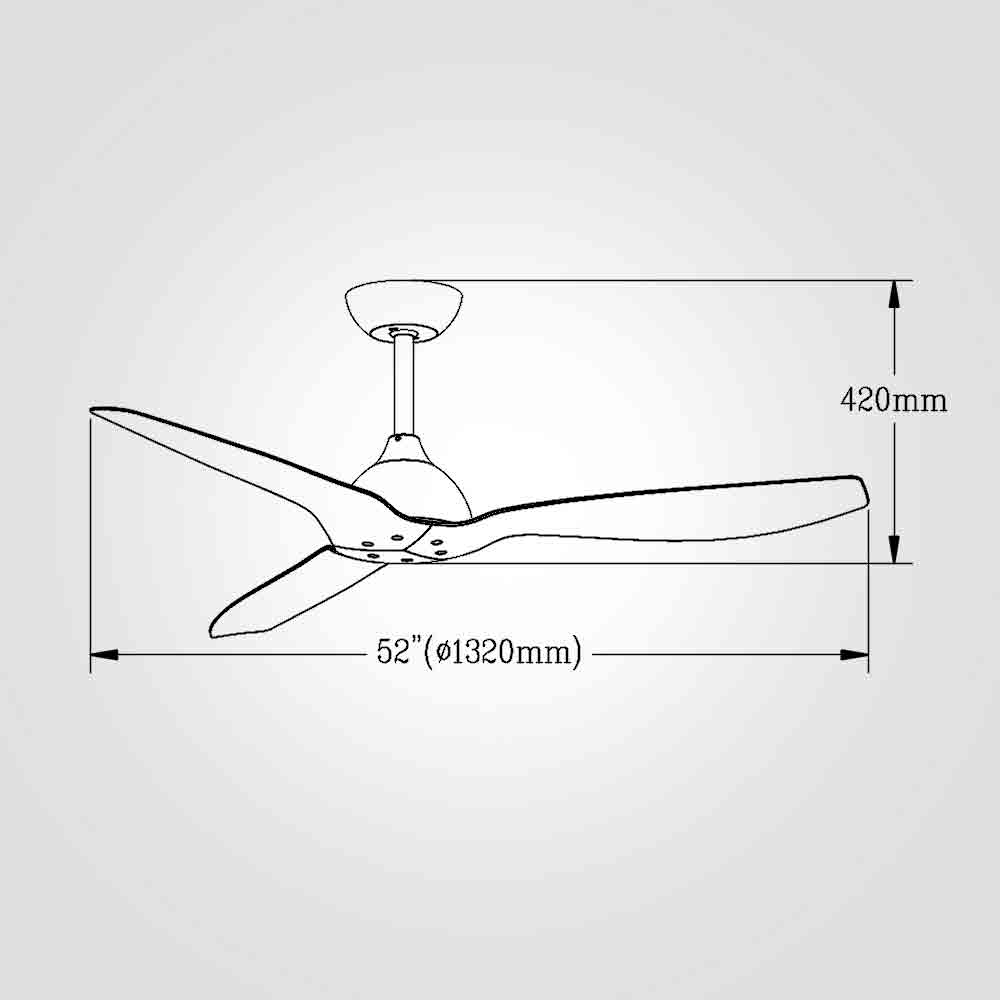 מאוורר תקרה אוסטין 52"+ שלט