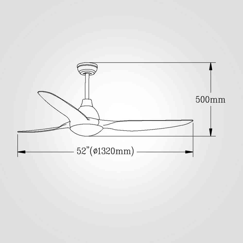 מאוורר תקרה טוקיו 52" CCT+שלט