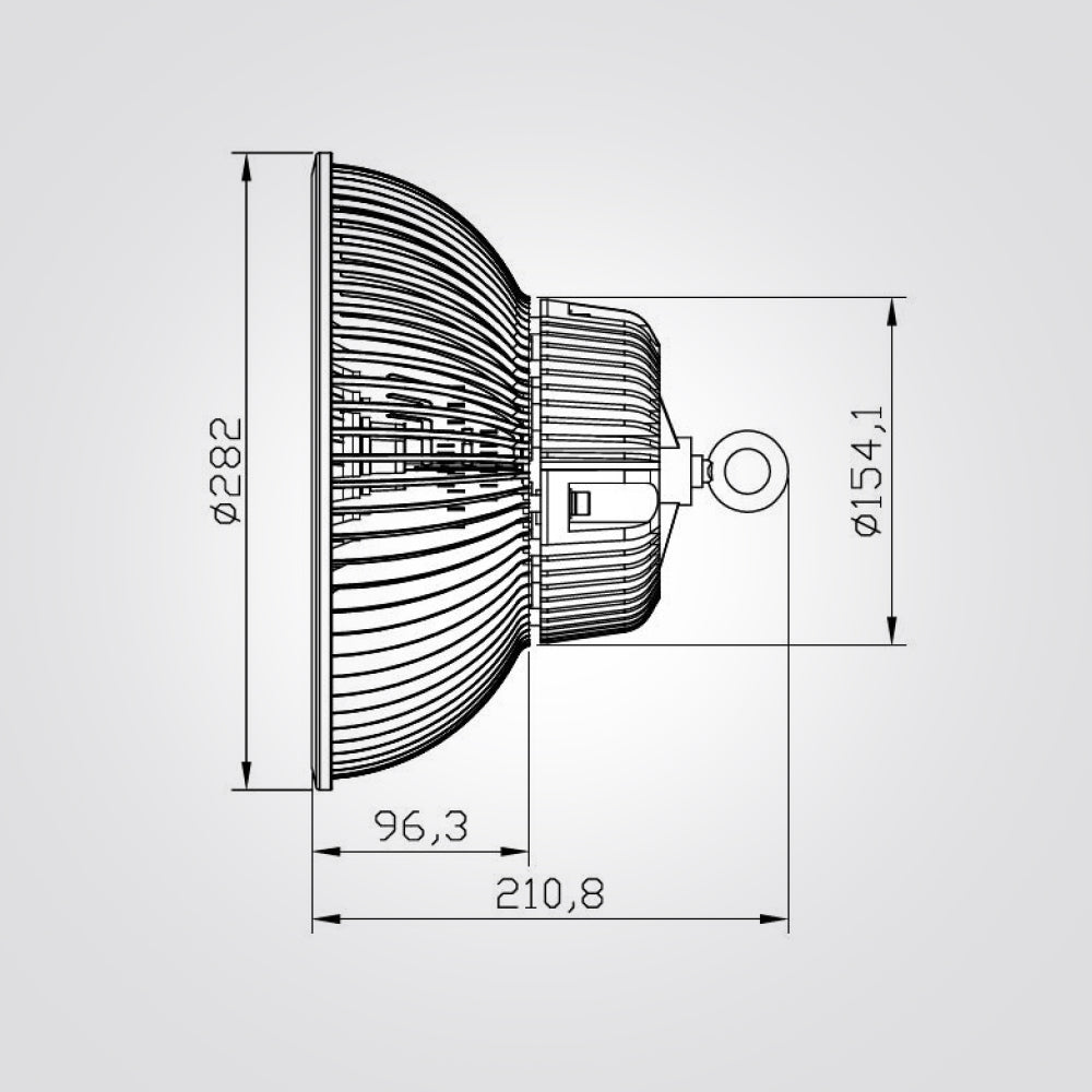 פעמון לד שנאי מינואל IP65 100W