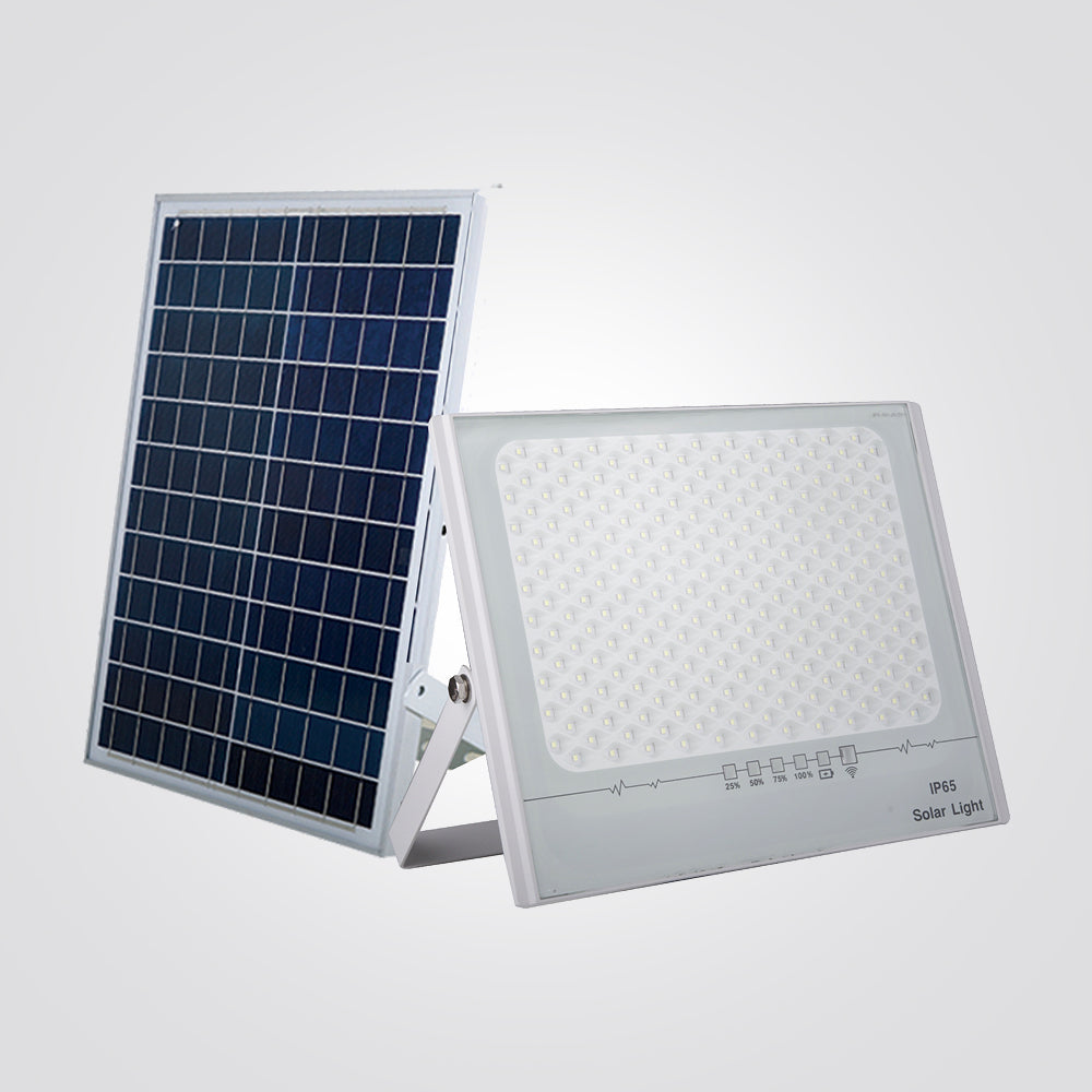 פנס הצפה סולארי – שחור | לבן – 50W / 100W / 200W