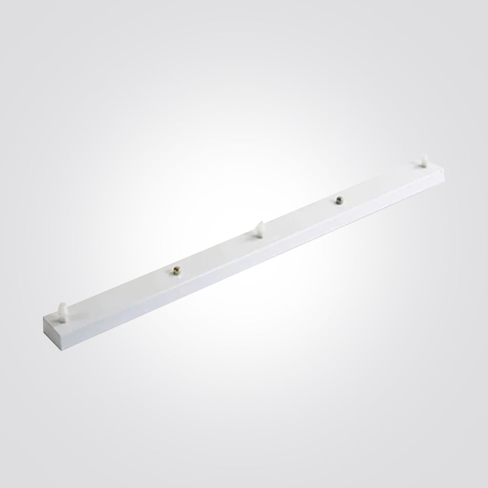 בסיס לגוף תאורה מלבני ל-5 גופים 120*10|שחור| לבן| פליז