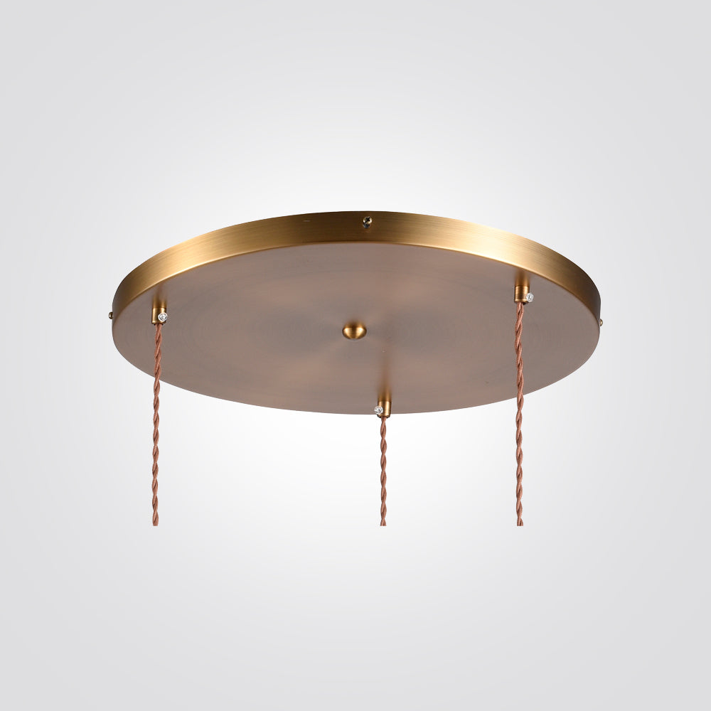 בסיס לגוף תאורה עגול ל-6 גופים 60Ø |שחור| לבן| פליז