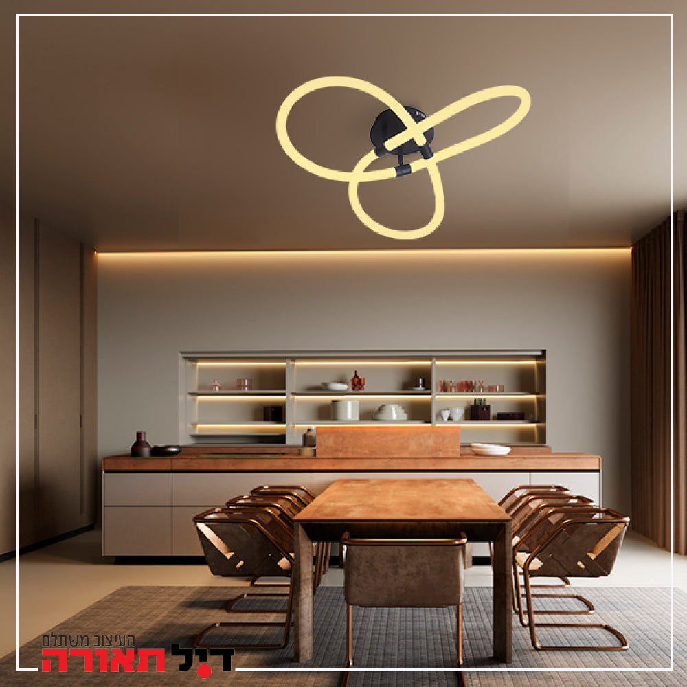 צמוד תקרה סמד לד| Φ50| שחור