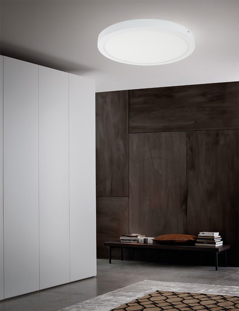 פאנל לד עגול צמוד תקרה Φ30| Φ40| Φ50| Φ60 ס"מ| לבן