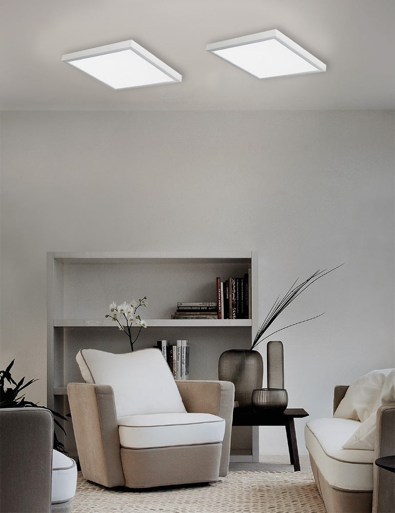 פאנל לד צמוד תקרה מרובע 30| 40| 50| 60 ס"מ| לבן